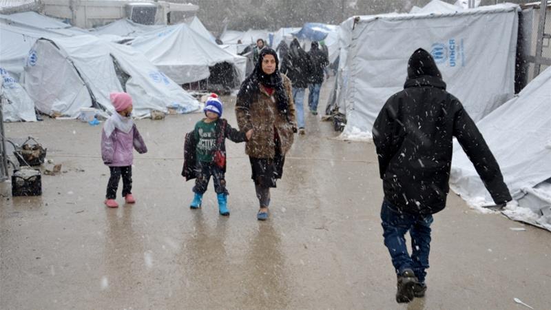 Refugees have endured harsh conditions during winter in Moria and other Greek camps