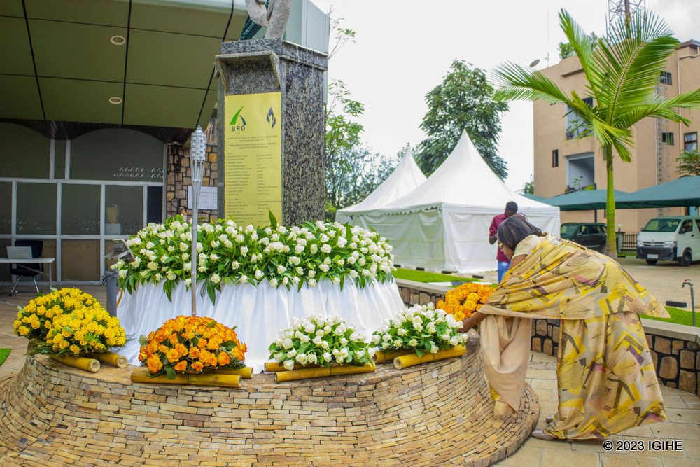 A memorial monument at premises of BRD.  