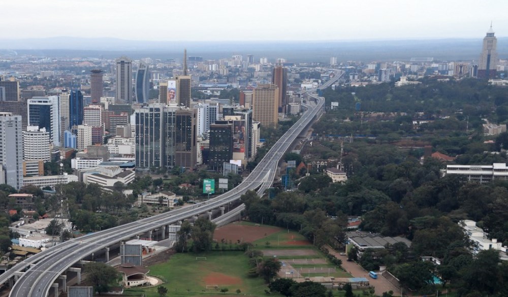 Photo taken on May 8, 2022 shows the Nairobi Expressway constructed by the China Road and Bridge Corporation (CRBC) in Nairobi, Kenya. (Xinhua/Dong Jianghui)