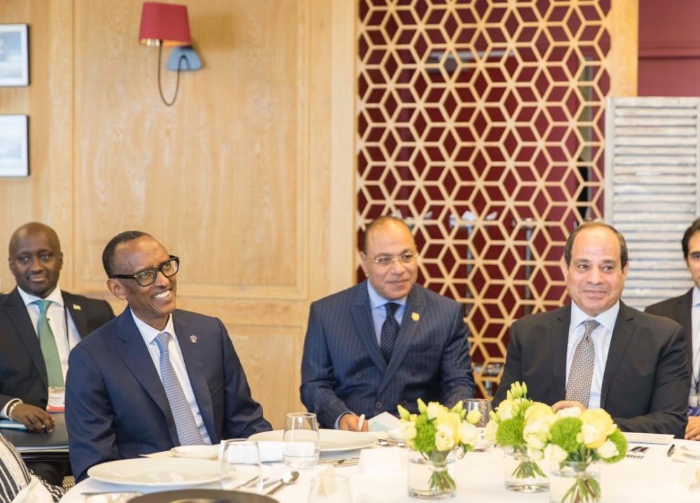 President Paul Kagame attended a luncheon hosted by African Union Chairperson, the President of Egypt, Abdel Fattah el-Sisi ahead of G7