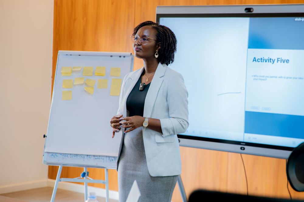 Phiona Ingabire, a coach on social impact emphasized the importance of building ventures that leave a lasting  impact within the community.