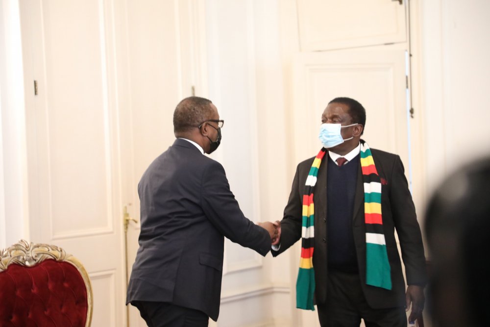 Minister Biruta was received by President Emmerson Mnangagwa at State House on Friday. 