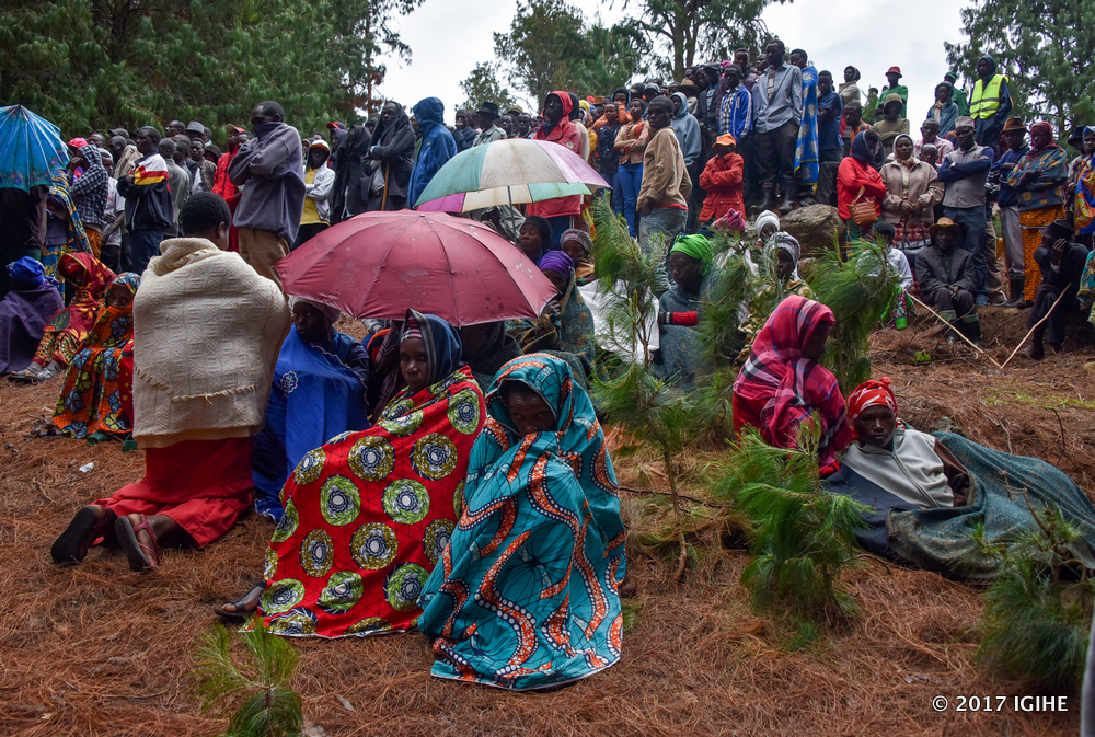 Bisesero residents during commemoration of 1994 genocide against Tutsi on Monday.