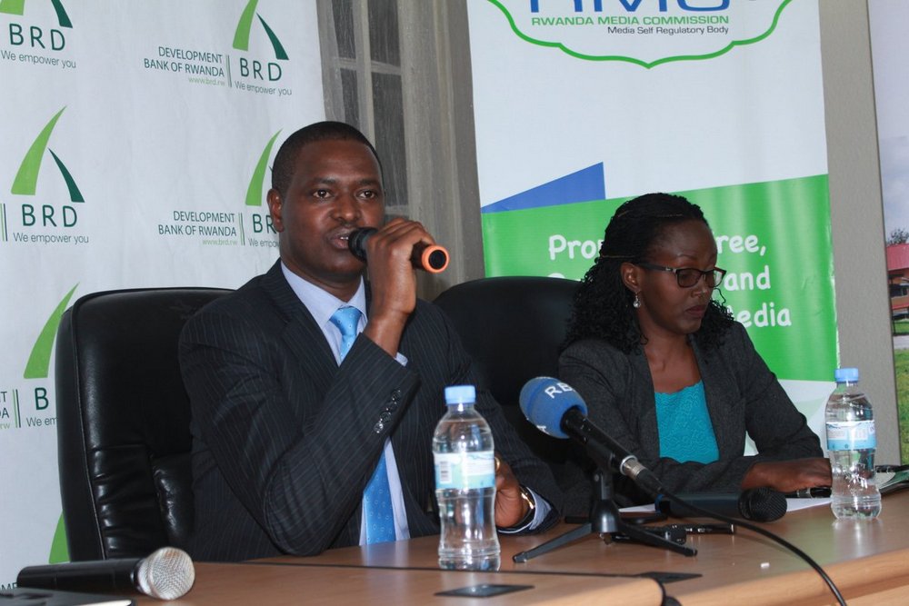 BRD Chief Executive Officer, Eric Rutabana speaks at the event yesterday
