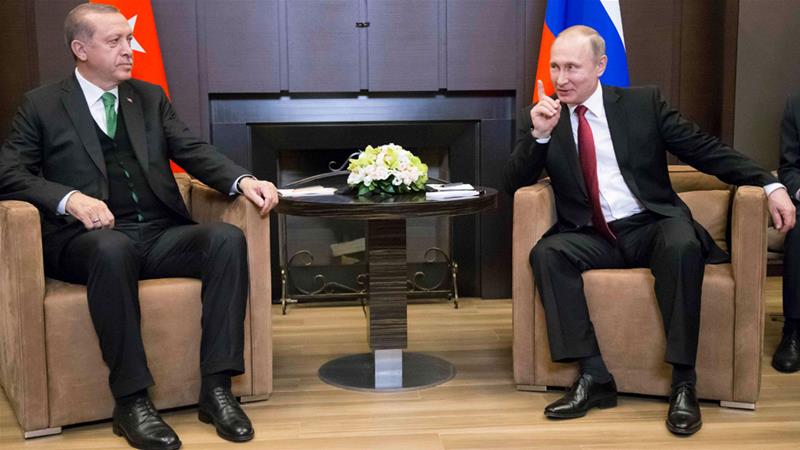 Erdogan and Putin are pushing for non-combat zones but vowed to continue targeting "terrorists"