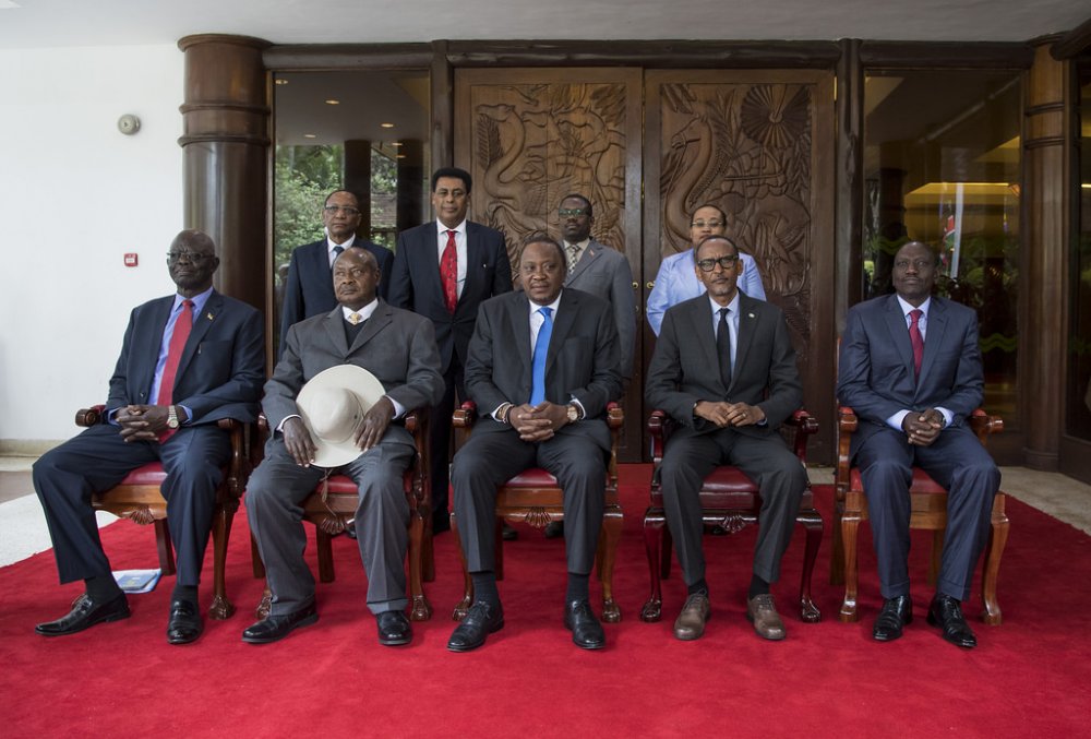 Heads of States in a group photo after the summit yesterday