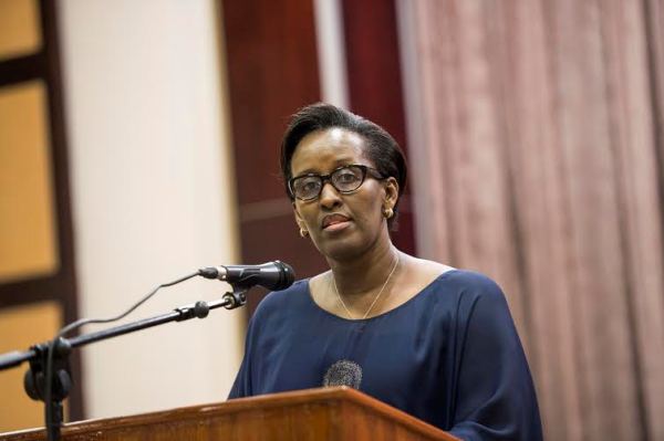First Lady delivering her remarks.