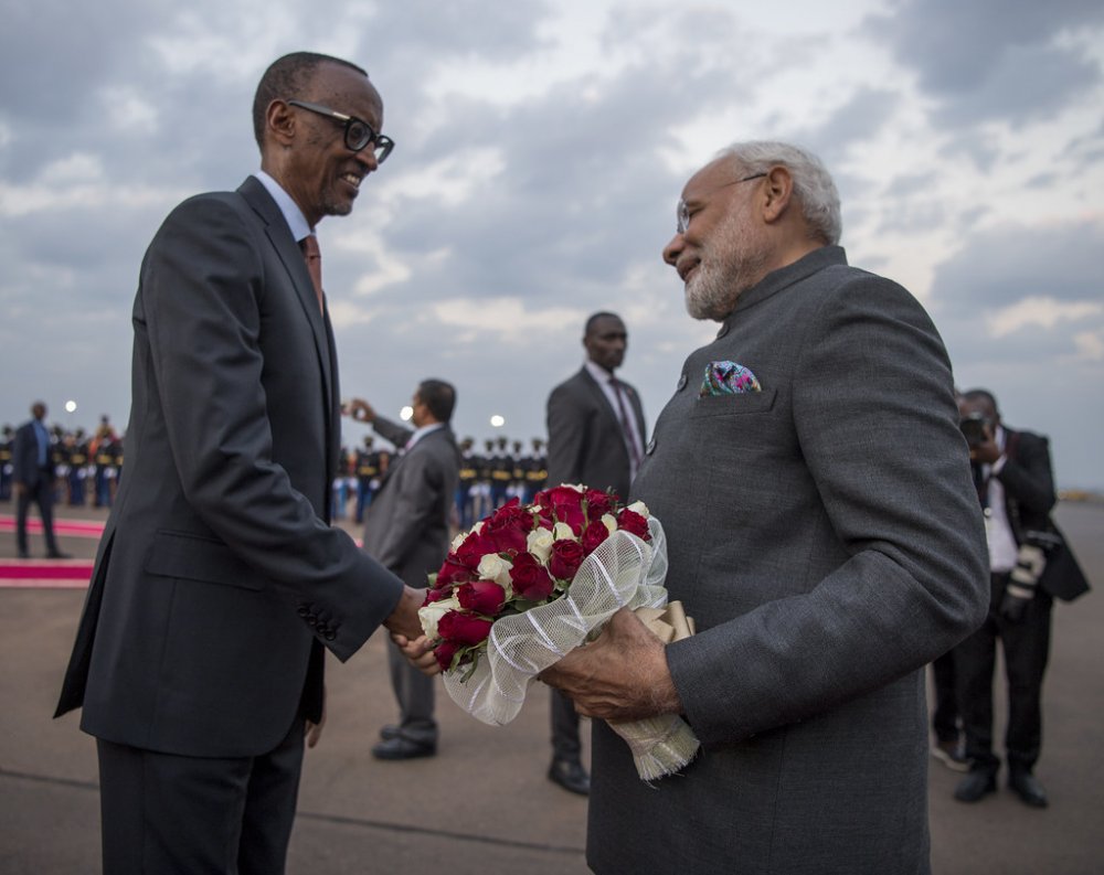 President Paul Kagame held a phone conversation with Indian Prime Minister Narendra Modi on the bilateral relations between the two countries