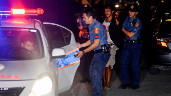 Francisco Santiago Jr. during the police operation
