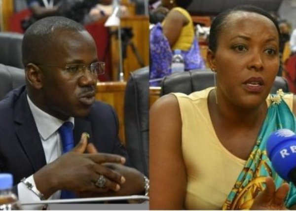 The State Minister for Constitutional and Legal Affairs in the Ministry of Justice ,Uwizeyimana Evode and the Minister of Gender and Family Promotion (MIGEPROF), Esperance Nyirasafari