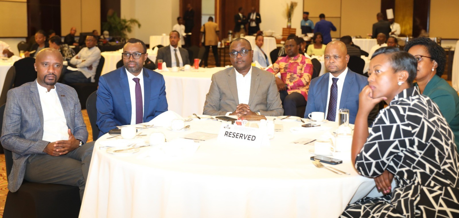 Guests at the launch of the Rwf5billion medium-term note program by Mahwi Grain Millers.
