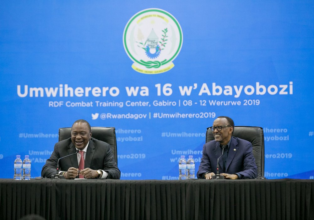 President Kenyatta addressed participants of Umwiherero in 2016. 
