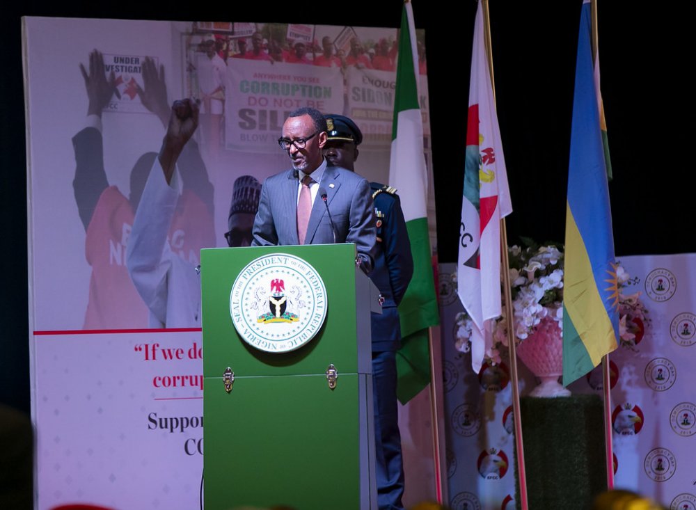 "Between not fighting corruption and being called authoritarian, I prefer being called authoritarian" said the President Kagame
