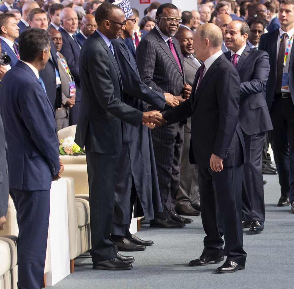 Kagame, in his capacity as the Chair of the East African Community, shared a Working Lunch with Russian President Vladimir Putin together with other chairs of regional economic communities across