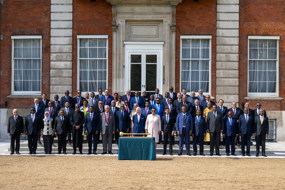 During Friday’s meeting, the King greeted the leaders warmly and posed with them for a commemorative family photograph.