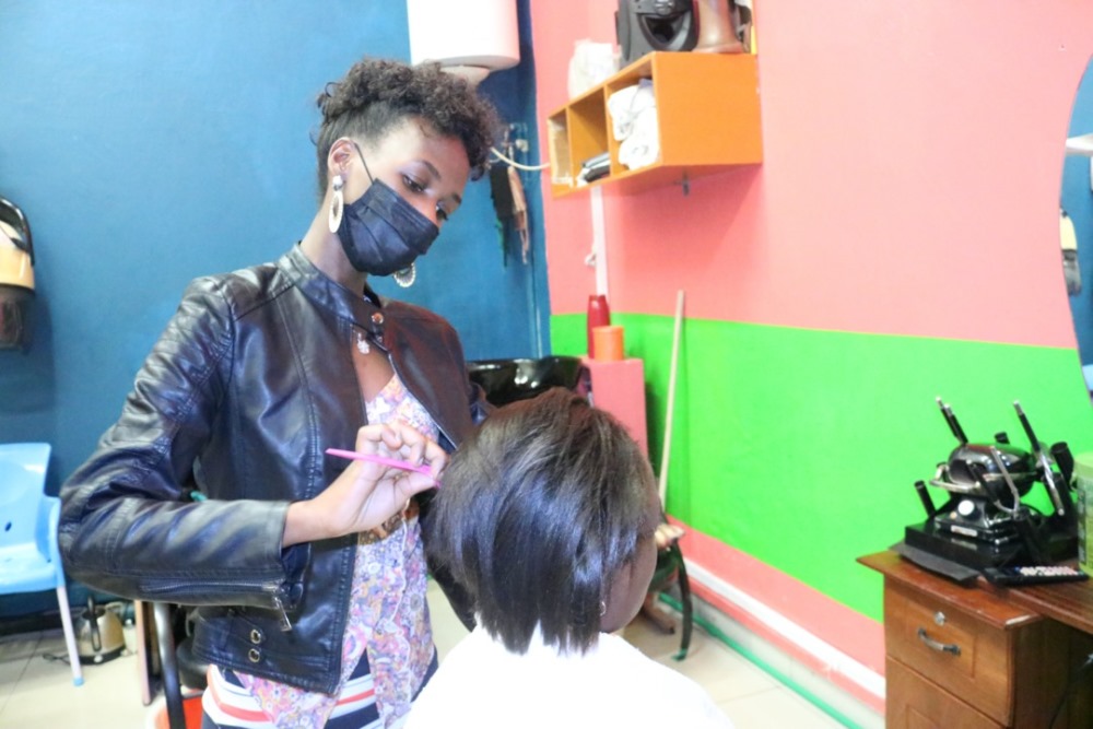 Josiane UWIMBABAZI at work. Photo: APEFE
