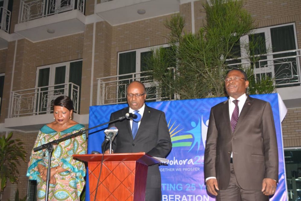 Rwanda’s ambassador to Congo Brazaville, Dr. Jean Baptiste Habyalimana reflected on history of the liberation struggle.