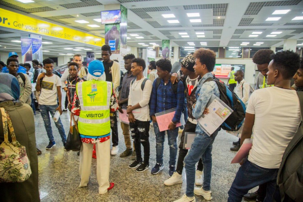A group of 66 vulnerable refugees was evacuated from Libya to Rwanda on Thursday night last week on a UNHCR-chartered flight.