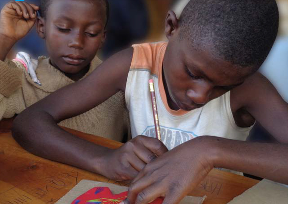“I want every child to have access to a good education, because it’s our right to have the opportunity to develop our talents through learning.” Claire Twagirihirwe (14) and Emmanuel Iradukunda (13)