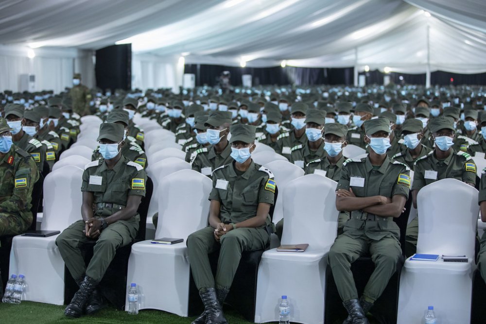 The President was meeting with over 1000 Officer Cadets at Rwanda Military Academy in Gako.