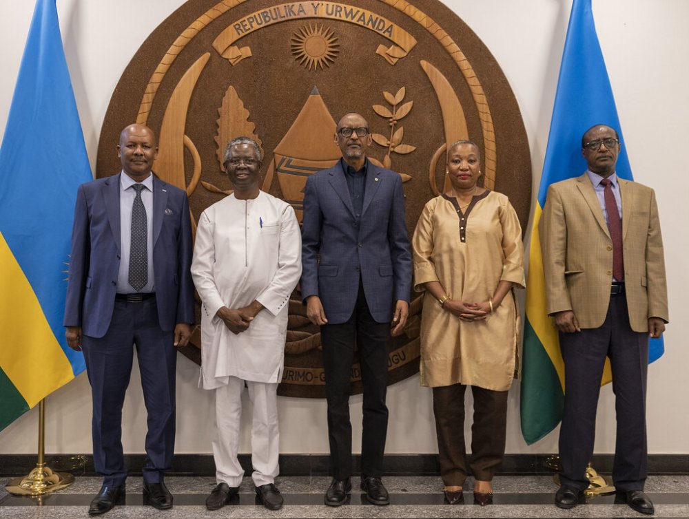 Fodé Ndiaye (second from left) has ended his term as UN Resident Coordinator in Rwanda.