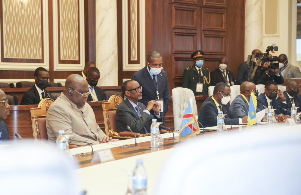 President Paul Kagame and his DRC counterpart, Félix Tshisekedi, took part in peace talks held in Luanda, Angola, on July 6, 2022.