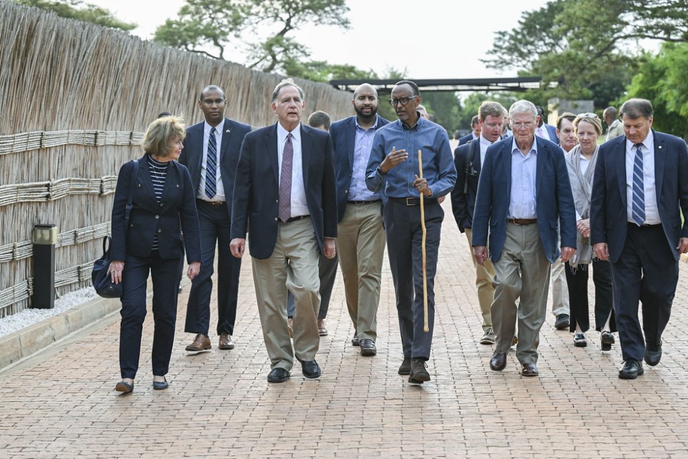 President Kagame and the senators discussed regional and global affairs and the existing bilateral relations between Rwanda and the United States.
