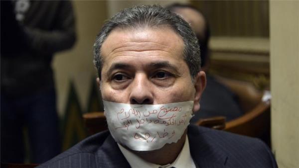 Okasha, an MP and TV host known for courting controversy, has previously staged parliamentary protests