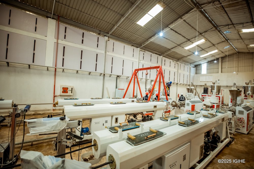 HQ-Aqua Plastic Ltd is equipped with modern machinery capable of producing more than five tonnes of construction materials daily.     