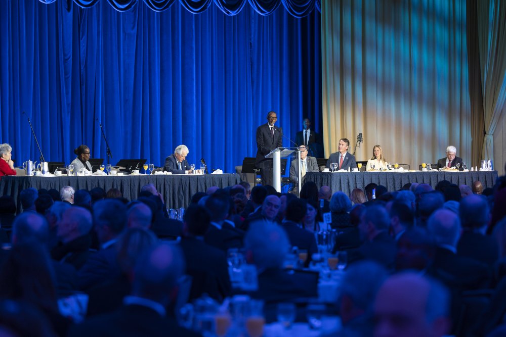 On February 1, 2024, President Kagame addressed an audience of over 3,500 attendees during National Prayer Breakfast in Washington, D.C.
