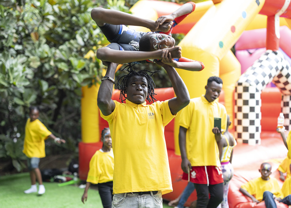 The children also demonstrated their skills in acrobatics.