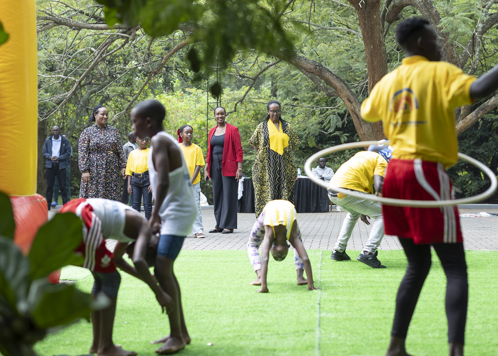 The children, drawn from across the country, engaged in songs, dance, and plays.