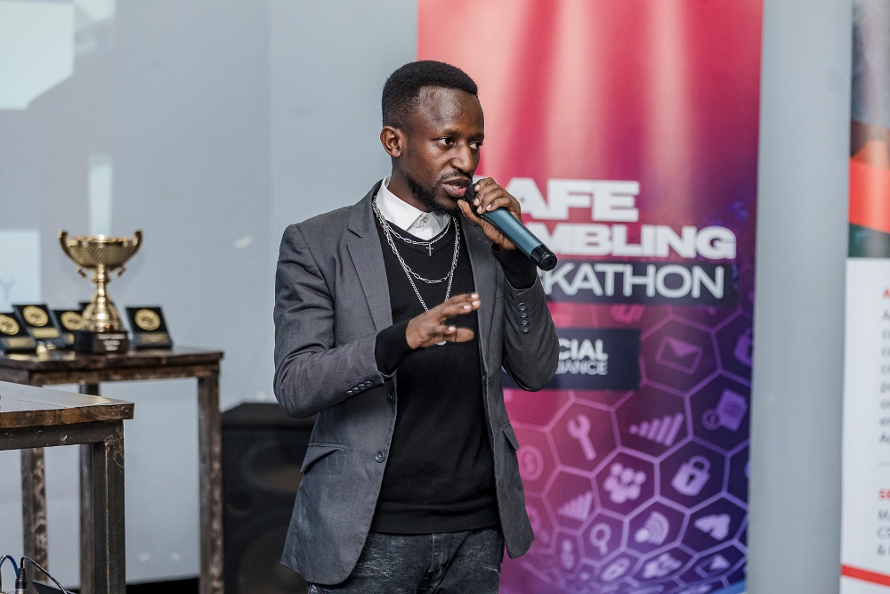 Eric Uwitonze, the winner of ’Safe Gambling Hackathon’ organized by Crucial Compliance.