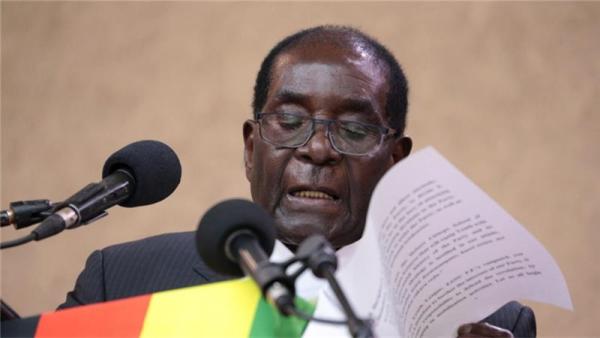 President Mugabe addresses a meeting of ZANU–PF's youth wing in Harare