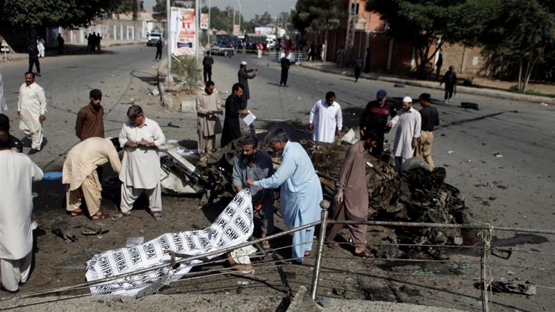 Authorities said the explosives were detonated when the vehicle was stopped by the police