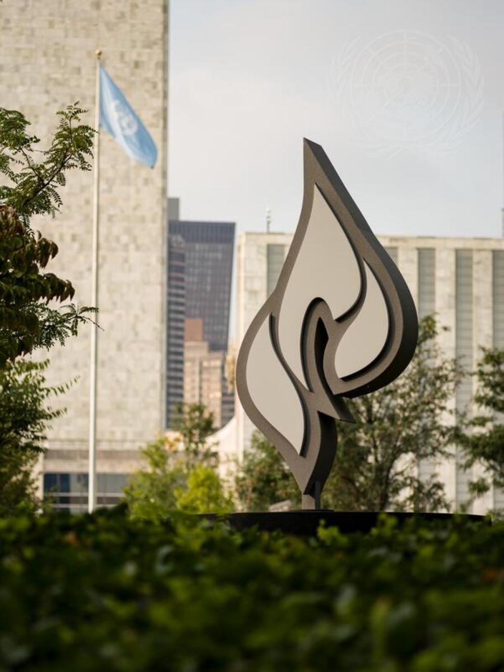 The monument was installed in the north garden area at the UN offices on Wednesday, September 11, 2024, coinciding with the 79th session of the UN General Assembly which opened on Tuesday.