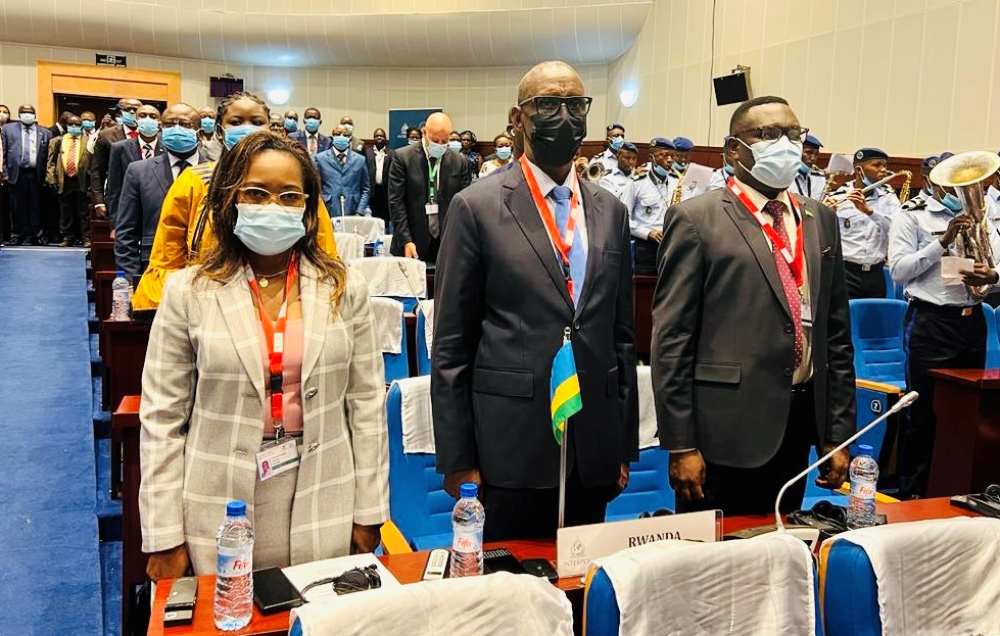 The Inspector General of Police, Dan Munyuza and the Deputy Secretary General for RIB, Isabelle Kalihangabo are in Cotonou, Benin for the Interpol 25th African Regional Conference. 