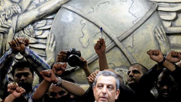 Journalists in Egypt have protested against the government crackdown on dissent