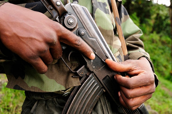 The Congolese soldier is said to have opened fire on his fellow troops, killing three and injuring eight others after a brawl.