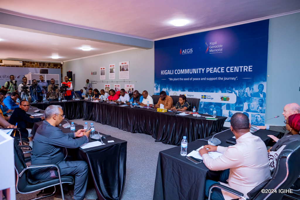 The press conference took place at Kigali Genocide Memorial.