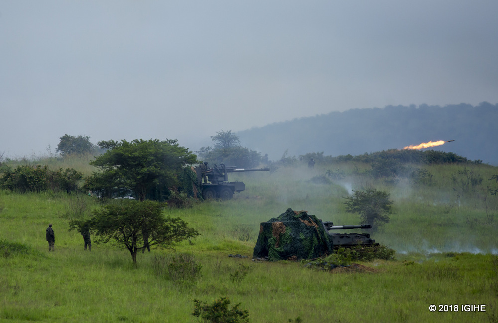 Army officers showed how they use ammunition to protect their mother land