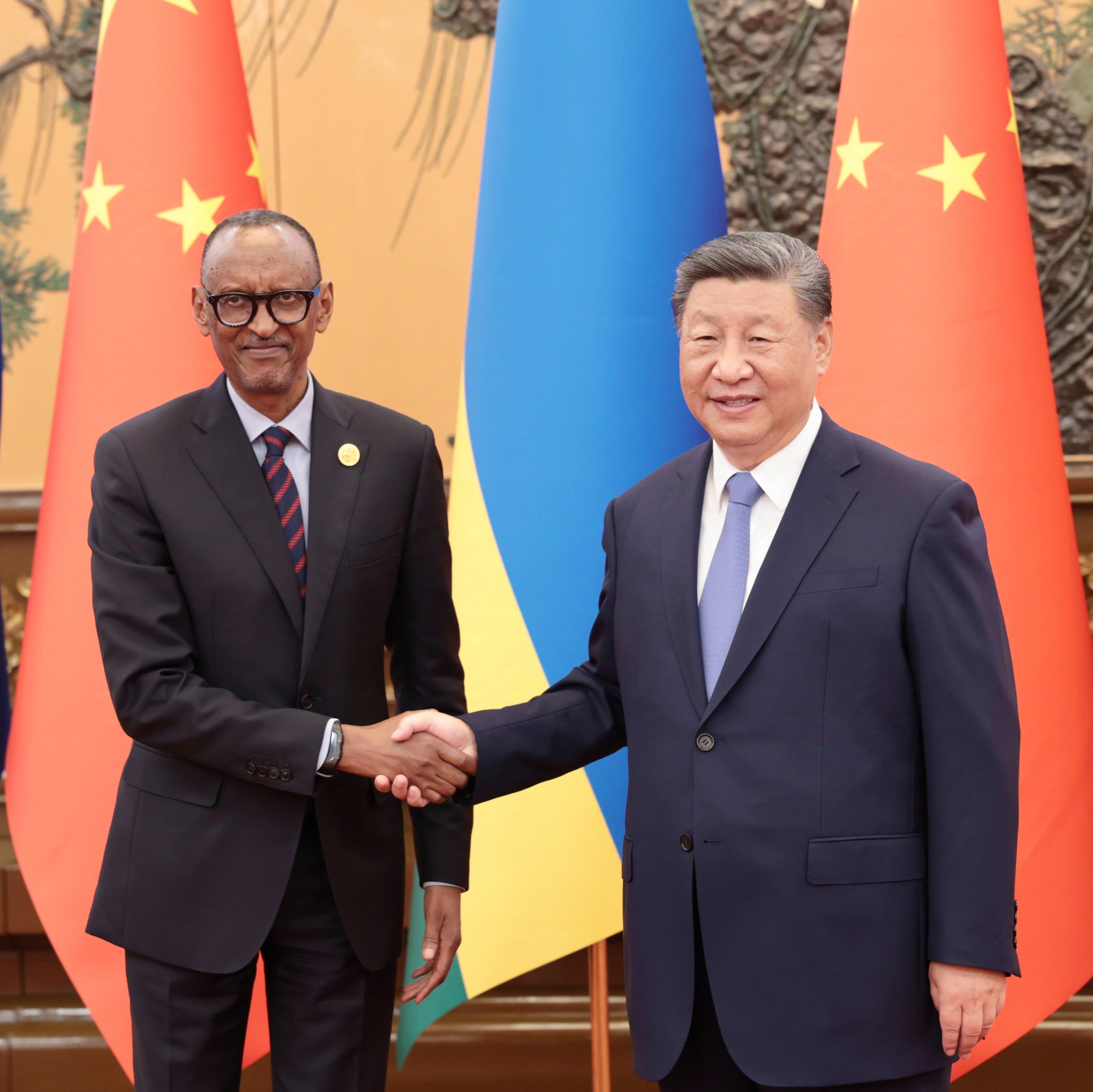 President Xi Jinping met with President Paul Kagame during the Summit of FOCAC. The two leaders announced the elevation of bilateral ties to a comprehensive strategic partnership.