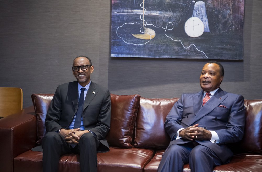 President Kagame with Dennis Sassou Ngueso