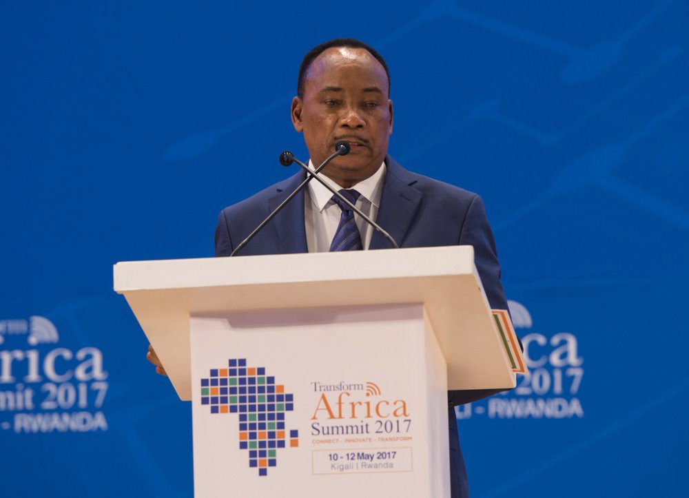 The president of Niger, Mahamadou Issoufou 