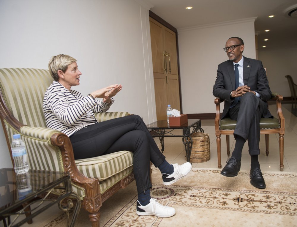Ellen DeGeneres held discussions with Kagame in Village Urugwiro
