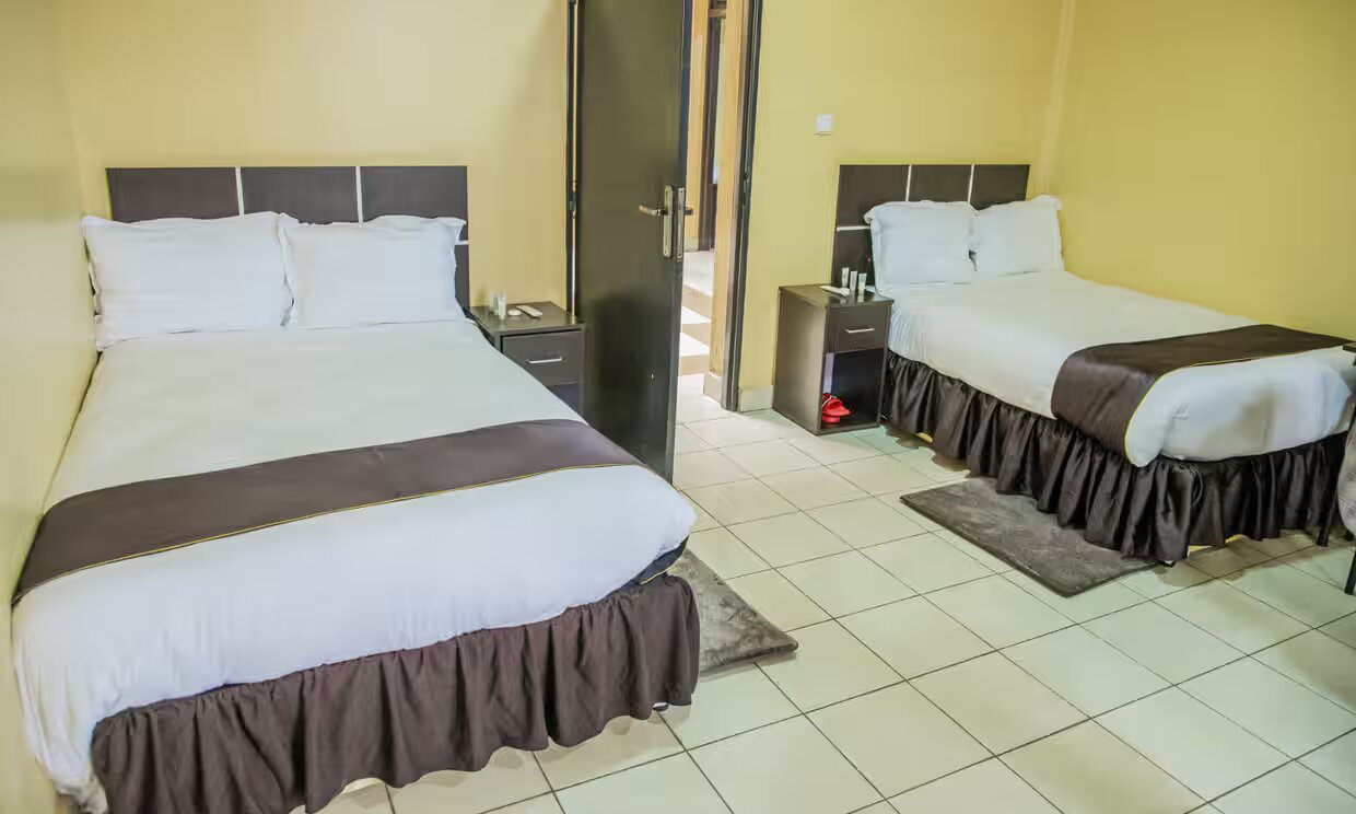 A bedroom in Hope hostel in Kigali, Rwanda.