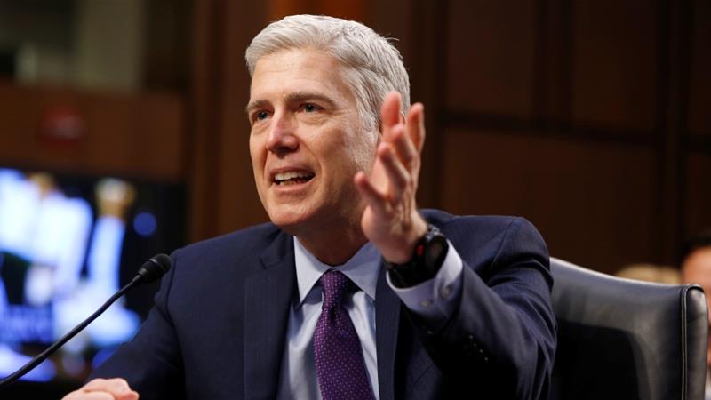Gorsuch said 'nobody is above the law' in the US, including the president