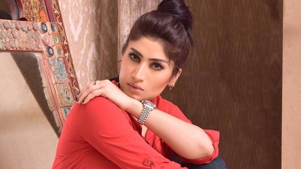 'As women we must stand up for ourselves,' wrote Baloch, next to this photograph on her official Facebook page