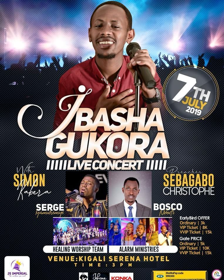  ‘Ibasha Gukora Live Concert’, Nkomezi will perform along with other artistes including Simon Kabera, Serge Iyamuremye, Bosco Nshuti among other crews including Alarm Ministries and Healing Worship Team.