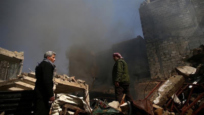 One person was killed in the Damascus suburb of Douma
